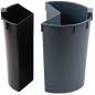 Poubelle de tri sélectif noir 2 flux - 13 L Poubelle de tri sélectif noir 2 flux - 13 L