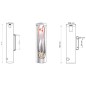 Cendrier mural colonne inox 6 litres AULA Cendrier mural colonne inox 6 litres AULA