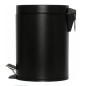 Corbeille ronde à pédale 5L - noir mat Corbeille ronde à pédale 5L - noir mat