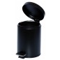 Corbeille ronde à pédale 5L - noir mat Corbeille ronde à pédale 5L - noir mat