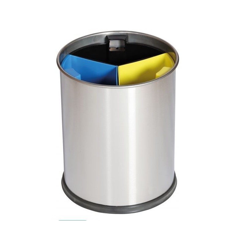 Poubelle de tri selectif avec 3 compartiments 13L Poubelle de tri selectif avec 3 compartiments 13L