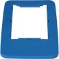 Conteneur PB 2x60L biflux avec chariots - Couvercles jaune et bleu Conteneur PB 2x60L biflux avec chariots - Couvercles jaune et bleu