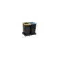 Conteneur PB 2x60L biflux avec chariots - Couvercles jaune et bleu Conteneur PB 2x60L biflux avec chariots - Couvercles jaune et bleu