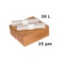 Sac poubelle PEBD - Transparent 30L 25µ 300+(2 x100)x650 mm (x500) Sac poubelle PEBD - Transparent 30L 25µ 300+(2 x100)x650 mm (x500)