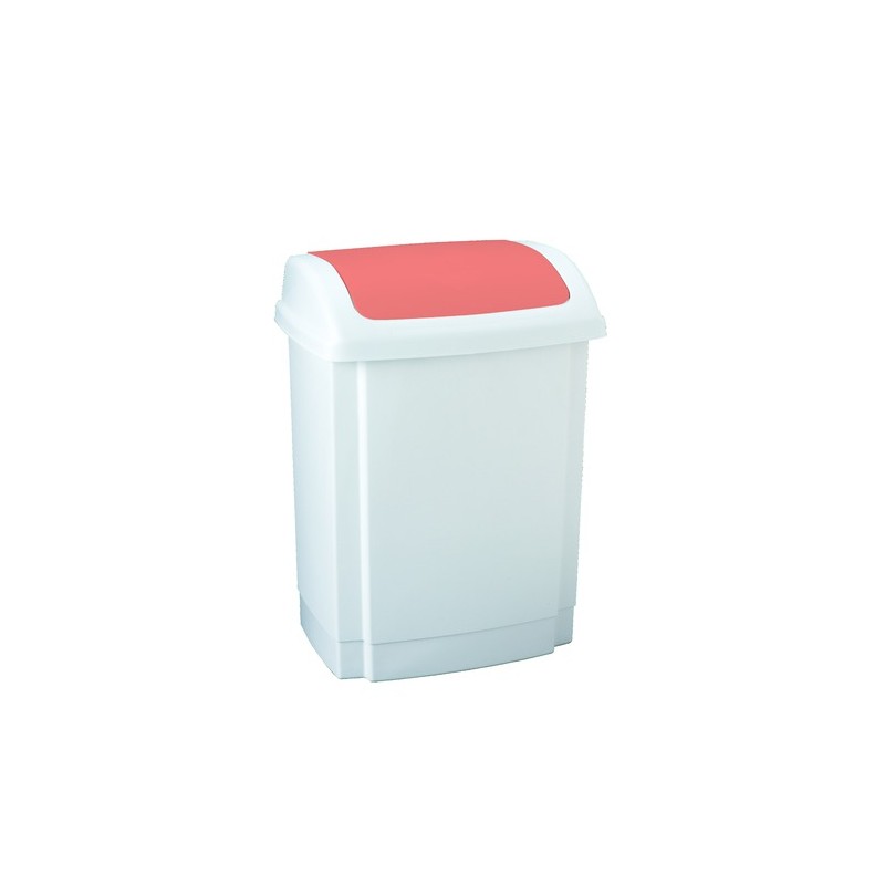 Poubelle polypropylène 50L avec couvercle basculant - Rouge Poubelle polypropylène 50L avec couvercle basculant - Rouge
