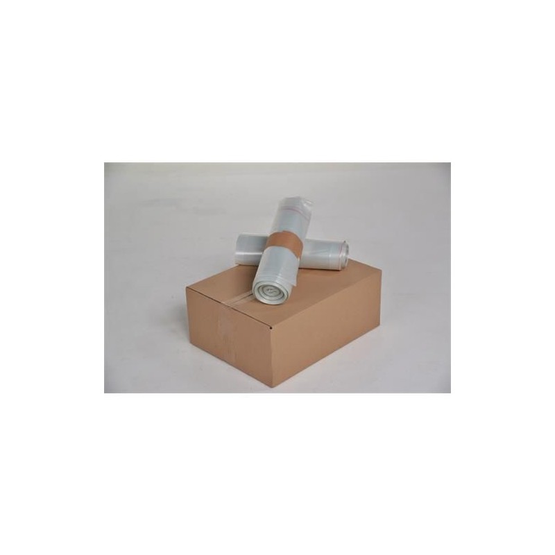 Sac poubelle perforé 200L transparent PEMD neutre ép20µm (12rlx10) Sac poubelle perforé 200L transparent PEMD neutre ép20µm (12rlx10)