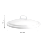 Couvercle avec poignée pour conteneur rond HACCP 50 L Couvercle avec poignée pour conteneur rond HACCP 50 L