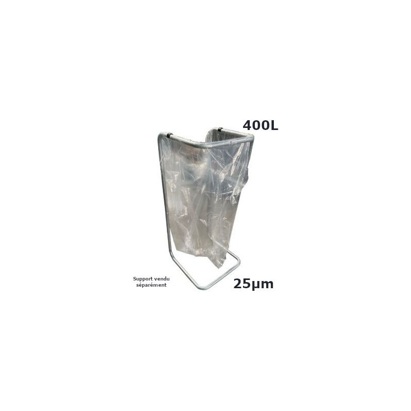 Sac poubelle Transp.Perf. 400L 25µ 950x1930 mm (100 sacs)