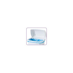 Poubelle polypropylène 10L avec couvercle basculant - Blanc