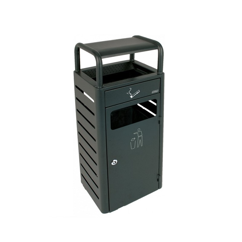 Cendrier 2,3 litres / Collecteur 20 litres - Gris anthracite Cendrier 2,3 litres / Collecteur 20 litres - Gris anthracite