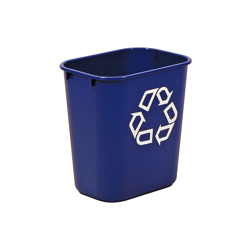 Corbeille rectangulaire 13L avec logo bleu Corbeille rectangulaire 13L avec logo bleu