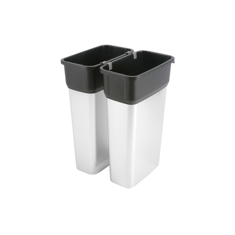 Poubelle 70L GEO sans couv. Aspect metal Poubelle 70L GEO sans couv. Aspect metal