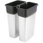 Poubelle 55L GEO sans couv. Aspect metal Poubelle 55L GEO sans couv. Aspect metal