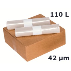 Sac poubelle renforce 110L transparent 42µ (200 sacs)