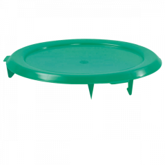 Couvercle plat pour conteneur rond HACCP 75L - Vert