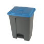 Poubelle à pédale avec couvercle bleu 70 litres Poubelle à pédale avec couvercle bleu 70 litres