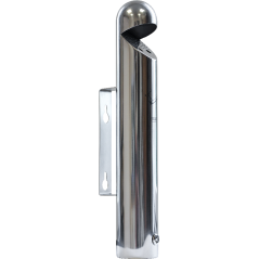 Cendrier sur pied avec toit 1.7L miroir inox