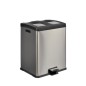 Poubelle à pédale bi-flux pour tri sélectif 2x30L Poubelle à pédale bi-flux pour tri sélectif 2x30L