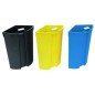 Poubelle de tri sélectif 3 flux - 13L - 3 bacs - Coloris Noir Poubelle de tri sélectif 3 flux - 13L - 3 bacs - Coloris Noir