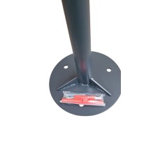 Poteau fixation sol Ø50 1M20 avec socle