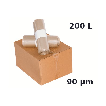 Sac poubelle Semi-Transp 200L 90µ 820x1400 mm (60 sacs)