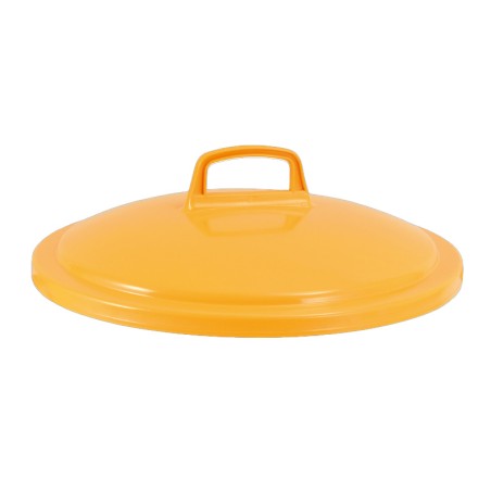 Couvercle avec poignée pour conteneur rond HACCP 75 L