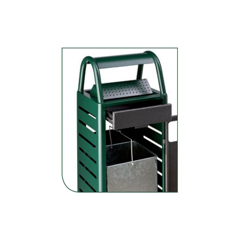 Corbeille cendrier (50+8L) - Gris manganèse Corbeille cendrier (50+8L) - Gris manganèse