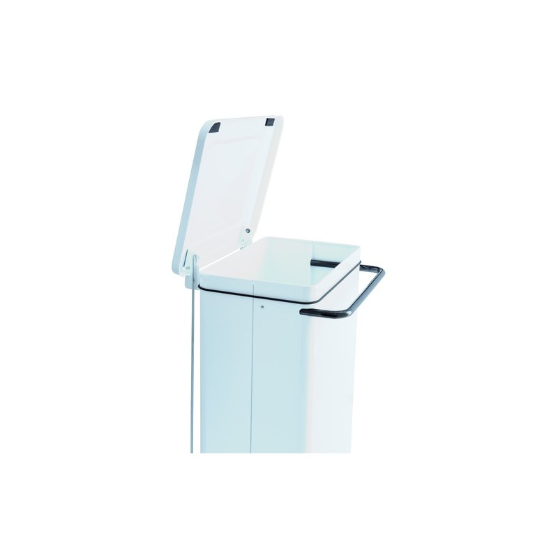 Poubelle mobile 110L - Acier blanc Poubelle mobile 110L - Acier blanc