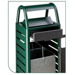 Corbeille cendrier (50+8L) - Gris manganèse