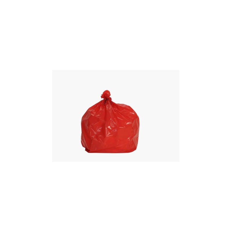 Sac poubelle PEBD - Rouge 50L 30µ LS 680x750mm (x200)