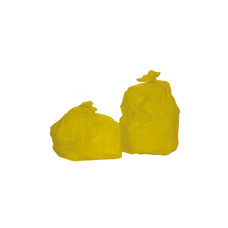 Sac poubelle 110L 30µm dim.700x1050 - Polyethyl. jaune (x200)