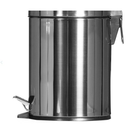 Poubelle ronde à pédale 5L - Inox