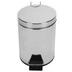 Poubelle ronde à pédale 5L - Inox