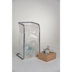 Sac poubelle perforé 200L transparent PEMD neutre ép20µm (12rlx10)