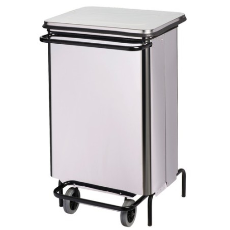 Poubelle 70L inox a ouverture frontale