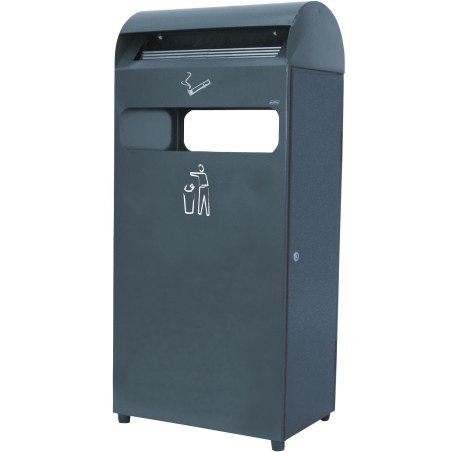 Cendrier 4,7L / Collecteur 48L - Gris anthracite