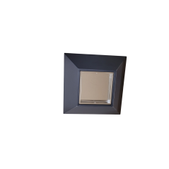 Corbeille cendrier 70L - Aspect acier bois - Ouverture peripherique