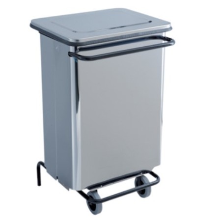 Poubelle CONTINOX 70L a pedale - Inox brillant