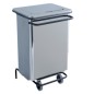 Poubelle CONTINOX 70L a pedale - Inox brillant