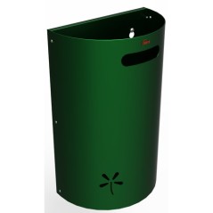 Corbeille DEMI-LUNE 40L murale
