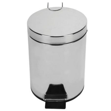 Poubelle ronde à pédale 5L - Inox