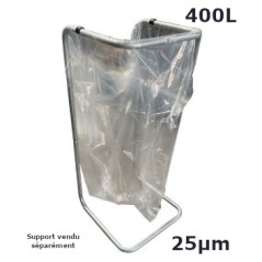Sac poubelle Transp.Perf. 400L 25µ 950x1930 mm (100 sacs)