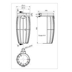 Corbeille ANTI-VENT avec support sur couronne