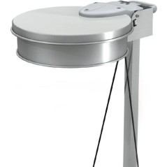 Chariot porte sac 100/130L Blanc avec roues et pedale