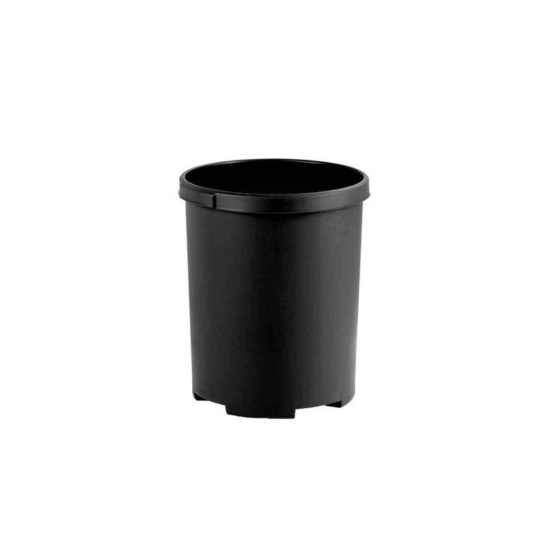 Corbeille ronde 50L - Plastique noir