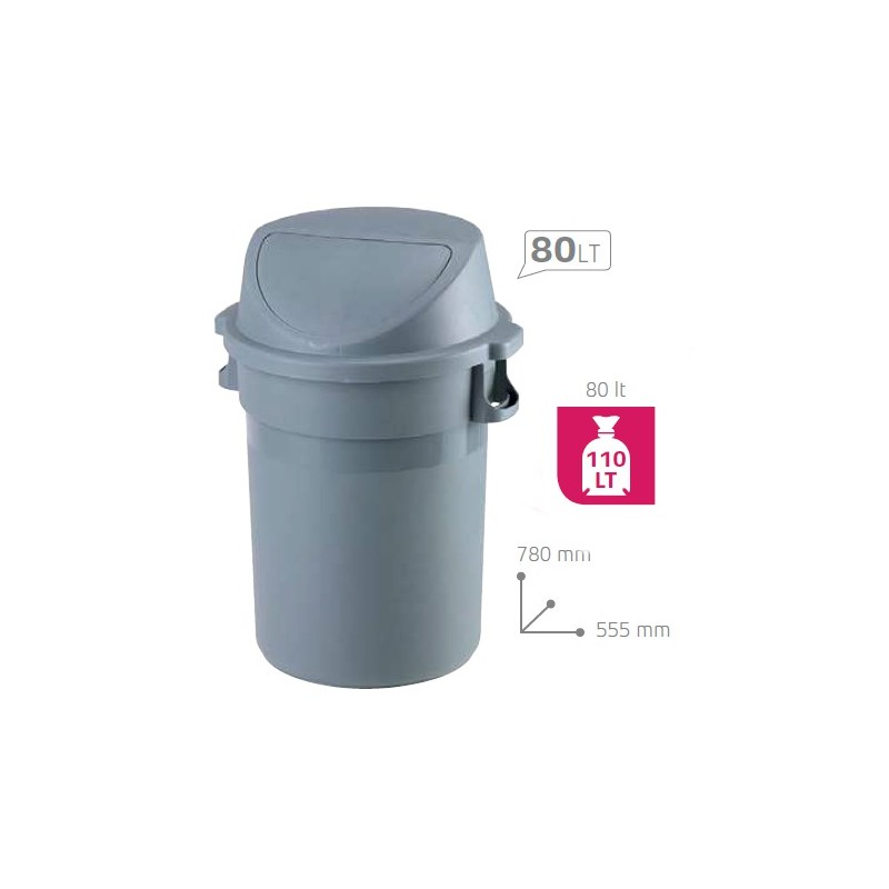 Poubelle MAXIPUSH 120 L ou 80 L