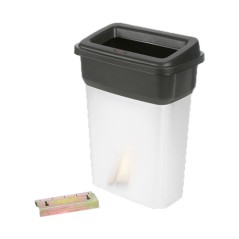 Poubelle 70L GEO sans couv. Aspect metal