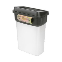 Poubelle 55L GEO sans couv. Aspect metal