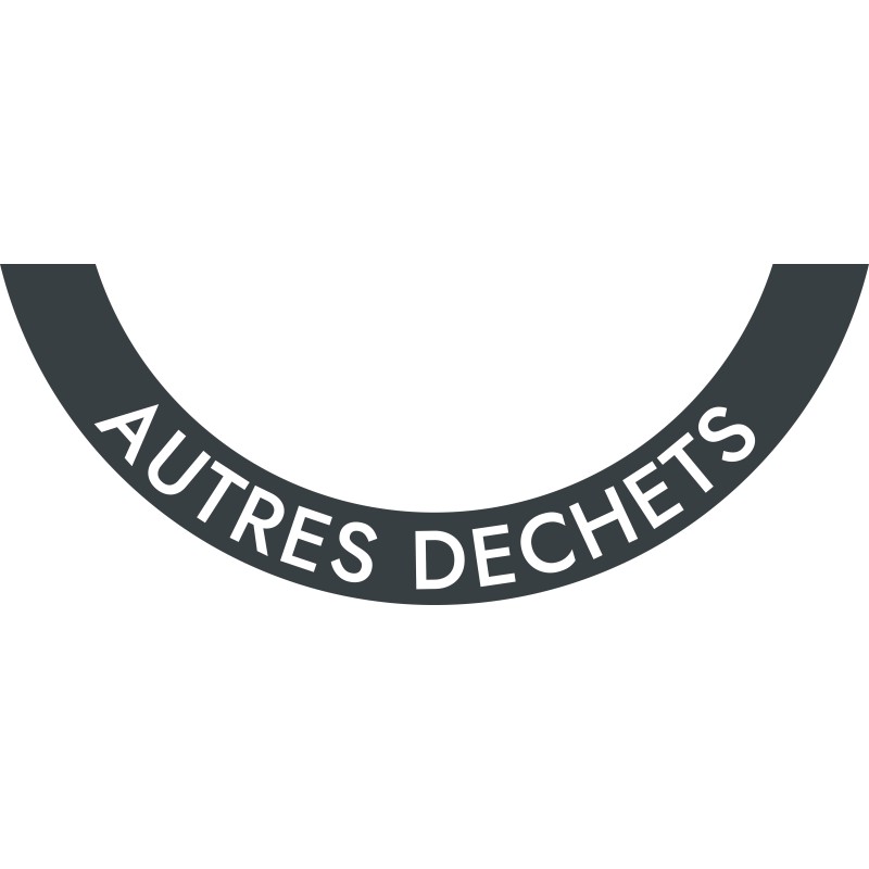 Sticker demi-lune TWIN-TWIN : Autres déchets Gris