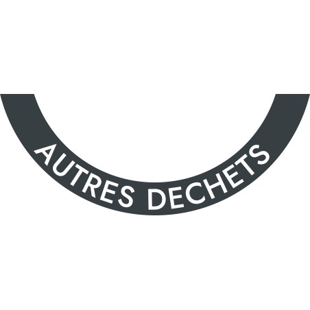 Sticker demi-lune TWIN-TWIN : Autres déchets Gris